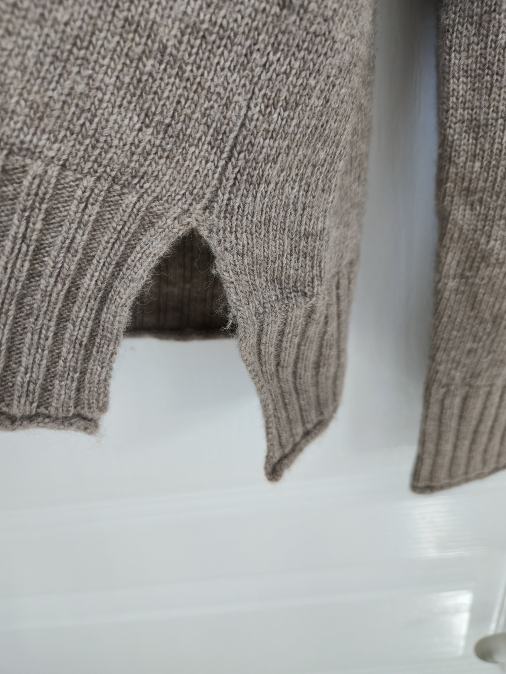 Jenni Kayne Everyday Sweater Taupe Wool Cashmere Blend Size S - Picture 4 of 7